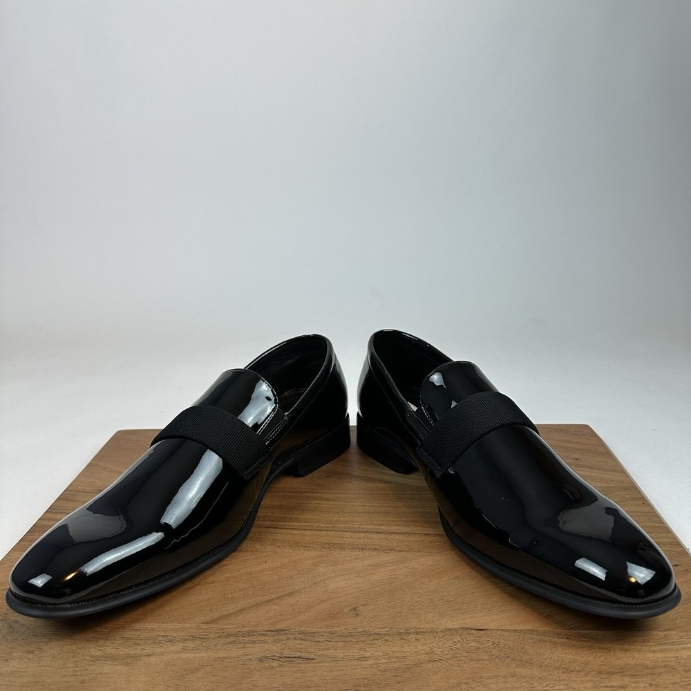 New Mens Joseph Abboud‎ Soiree Formal Slip On Black Shoes Dress Shoes Size 10 D - Picture 5 of 8